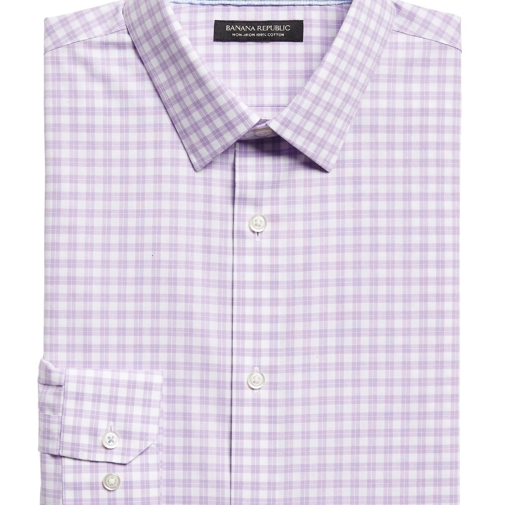Banana Republic Mens Purple Dress Shirt